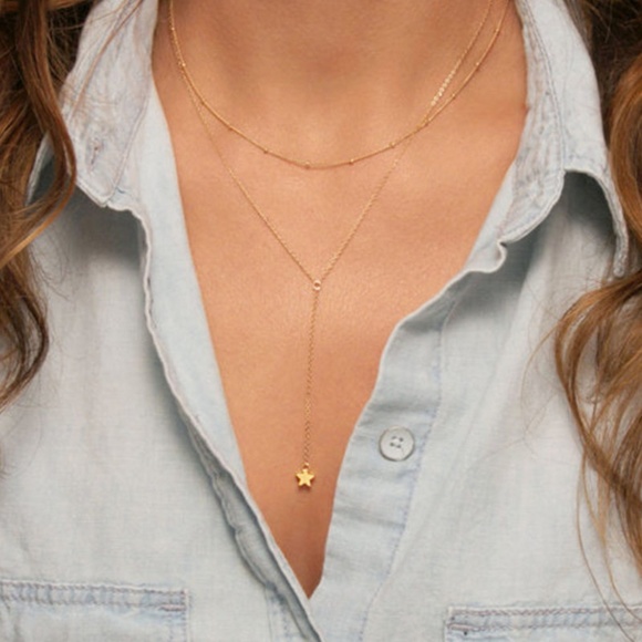 Jewelry - 4/$30 Dainty Layered Star Necklace